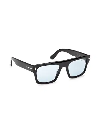 TOM FORD Women's Cyrus 53MM Rectangular Sunglasses - Black Blue | Thumbnail 8 TOM FORD Women's Cyrus 53MM Rectangular Sunglasses - Black Blue | Thumbnail 8