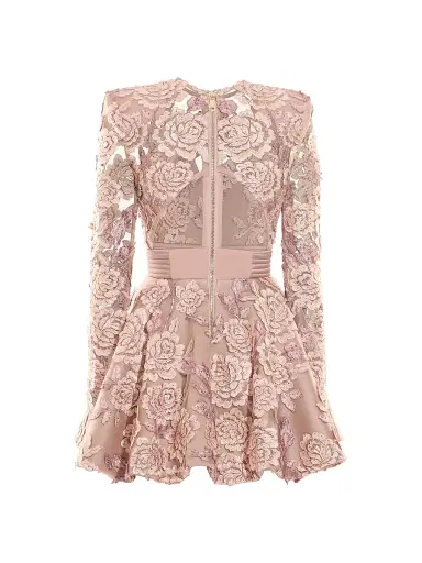 Zhivago Women's The Kiss In The Field Lace-Embroidered Minidress - Beige - Size 10 | Thumbnail 5 Zhivago Women's The Kiss In The Field Lace-Embroidered Minidress - Beige - Size 10 | Thumbnail 5
