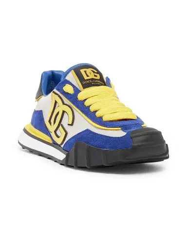 Dolce & Gabbana Men's Logo Nylon & Suede Low-Top Sneakers - Sole Royal - Size 13 | Thumbnail 2 Dolce & Gabbana Men's Logo Nylon & Suede Low-Top Sneakers - Sole Royal - Size 13 | Thumbnail 2