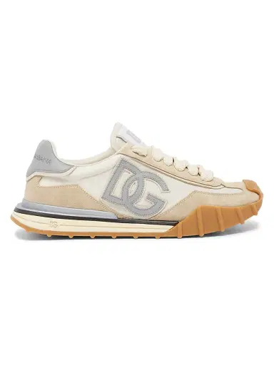 Dolce & Gabbana Women's Logo Low-Top Sneakers - Avorio Beige | Thumbnail 1 Dolce & Gabbana Women's Logo Low-Top Sneakers - Avorio Beige | Thumbnail 1