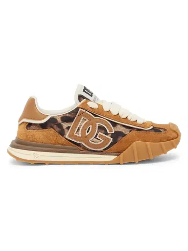 Dolce & Gabbana Women's Logo Low-Top Sneakers - Leo - Size 11 | Thumbnail 1 Dolce & Gabbana Women's Logo Low-Top Sneakers - Leo - Size 11 | Thumbnail 1