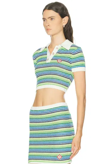 Casablanca Stripe Polo Shirt | Thumbnail 2 Casablanca Stripe Polo Shirt | Thumbnail 2
