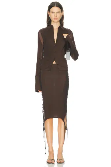 Jade Cropper Side Tie Midi Skirt | Thumbnail 5 Jade Cropper Side Tie Midi Skirt | Thumbnail 5