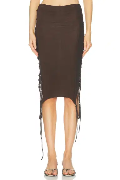 Jade Cropper Side Tie Midi Skirt | Thumbnail 1 Jade Cropper Side Tie Midi Skirt | Thumbnail 1