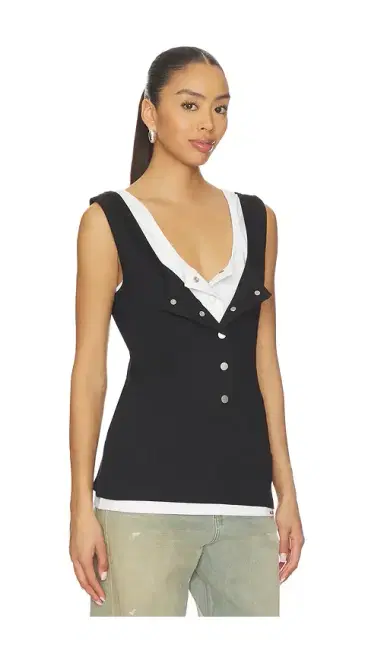 Markgong Layered Open-collared Vest | Thumbnail 2 Markgong Layered Open-collared Vest | Thumbnail 2