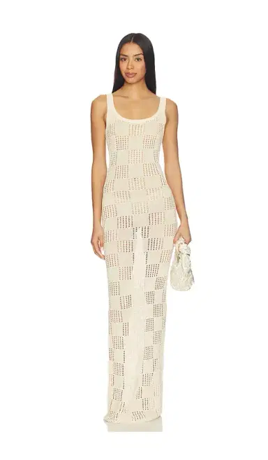 SNDYS Breanna Crochet Shimmer Maxi Dress | Thumbnail 1 SNDYS Breanna Crochet Shimmer Maxi Dress | Thumbnail 1