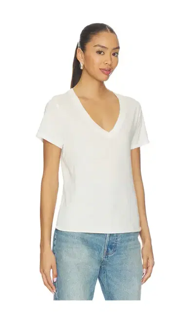 ÉTERNE Cotton V-neck T-shirt | Thumbnail 2 ÉTERNE Cotton V-neck T-shirt | Thumbnail 2