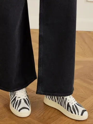 Autry Easyknit Suede-trimmed Zebra-print Knitted Sneakers | Thumbnail 2 Autry Easyknit Suede-trimmed Zebra-print Knitted Sneakers | Thumbnail 2