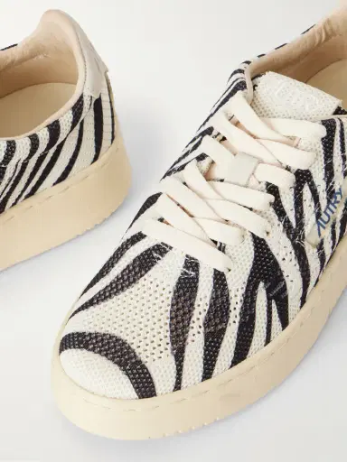 Autry Easyknit Suede-trimmed Zebra-print Knitted Sneakers | Thumbnail 5 Autry Easyknit Suede-trimmed Zebra-print Knitted Sneakers | Thumbnail 5