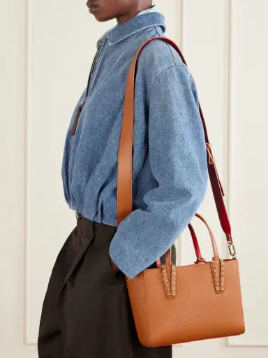 Christian Louboutin Cabata Mini Spiked Textured-leather Tote | Thumbnail 2 Christian Louboutin Cabata Mini Spiked Textured-leather Tote | Thumbnail 2