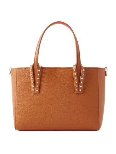 Christian Louboutin Cabata Mini Spiked Textured-leather Tote | Thumbnail 1 Christian Louboutin Cabata Mini Spiked Textured-leather Tote | Thumbnail 1