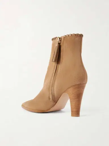 Gianvito Rossi Whipstitched Leather-trimmed Suede Ankle Boots | Thumbnail 3 Gianvito Rossi Whipstitched Leather-trimmed Suede Ankle Boots | Thumbnail 3