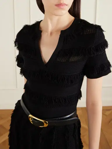 Max Mara Grazia Fringed Knitted Midi Dress | Thumbnail 5 Max Mara Grazia Fringed Knitted Midi Dress | Thumbnail 5