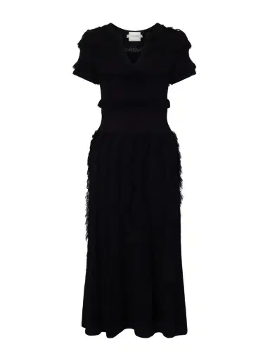 Max Mara Grazia Fringed Knitted Midi Dress | Thumbnail 1 Max Mara Grazia Fringed Knitted Midi Dress | Thumbnail 1