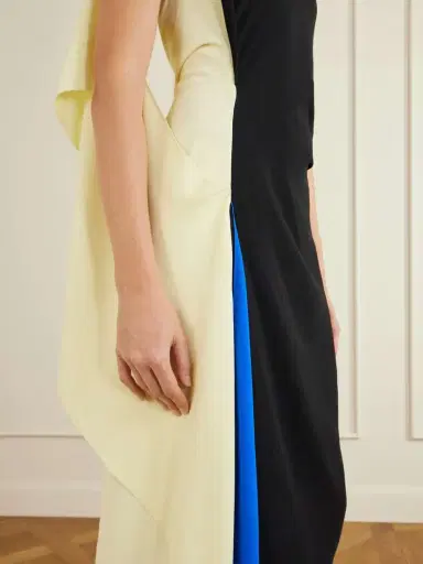 Loewe Asymmetric Draped Crepe-jersey Midi Dress | Thumbnail 4 Loewe Asymmetric Draped Crepe-jersey Midi Dress | Thumbnail 4