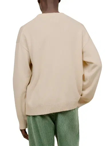 The Elder Statesman Men's Teddy Cashmere Knit Sweater - Black | Thumbnail 4 The Elder Statesman Men's Teddy Cashmere Knit Sweater - Black | Thumbnail 4