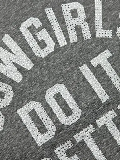 Cinq à Sept Women's Embellished Cowgirls Do It Better Shrunken T-Shirt - Charcoal Heather Grey | Thumbnail 7 Cinq à Sept Women's Embellished Cowgirls Do It Better Shrunken T-Shirt - Charcoal Heather Grey | Thumbnail 7
