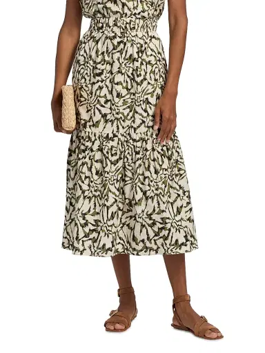 MISA Los Angeles Women's Itzel Floral Midi-Skirt - Abstract Flora Burst | Thumbnail 3 MISA Los Angeles Women's Itzel Floral Midi-Skirt - Abstract Flora Burst | Thumbnail 3