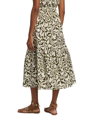 MISA Los Angeles Women's Itzel Floral Midi-Skirt - Abstract Flora Burst | Thumbnail 5 MISA Los Angeles Women's Itzel Floral Midi-Skirt - Abstract Flora Burst | Thumbnail 5