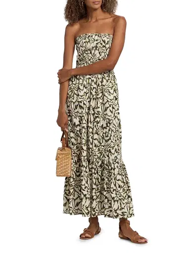 MISA Los Angeles Women's Sanya Floral Smocked Maxi Dress - Abstract Floraburst | Thumbnail 2 MISA Los Angeles Women's Sanya Floral Smocked Maxi Dress - Abstract Floraburst | Thumbnail 2