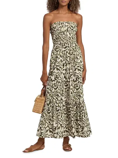 MISA Los Angeles Women's Sanya Floral Smocked Maxi Dress - Abstract Floraburst | Thumbnail 3 MISA Los Angeles Women's Sanya Floral Smocked Maxi Dress - Abstract Floraburst | Thumbnail 3