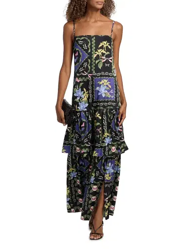 MISA Los Angeles Women's Paulette Floral Maxi Dress - Morning Glory Lattice | Thumbnail 2 MISA Los Angeles Women's Paulette Floral Maxi Dress - Morning Glory Lattice | Thumbnail 2