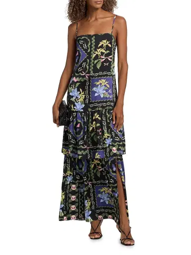 MISA Los Angeles Women's Paulette Floral Maxi Dress - Morning Glory Lattice | Thumbnail 3 MISA Los Angeles Women's Paulette Floral Maxi Dress - Morning Glory Lattice | Thumbnail 3