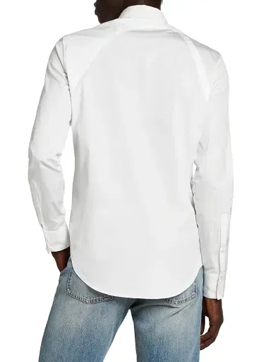McQueen Men's T-Bar Harness Shirt - Optical White | Thumbnail 5 McQueen Men's T-Bar Harness Shirt - Optical White | Thumbnail 5