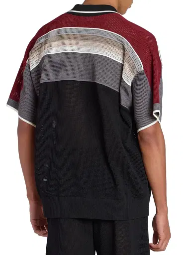 Amiri Men's MA Waffle-Knit Sport Shirt - Black | Thumbnail 5 Amiri Men's MA Waffle-Knit Sport Shirt - Black | Thumbnail 5