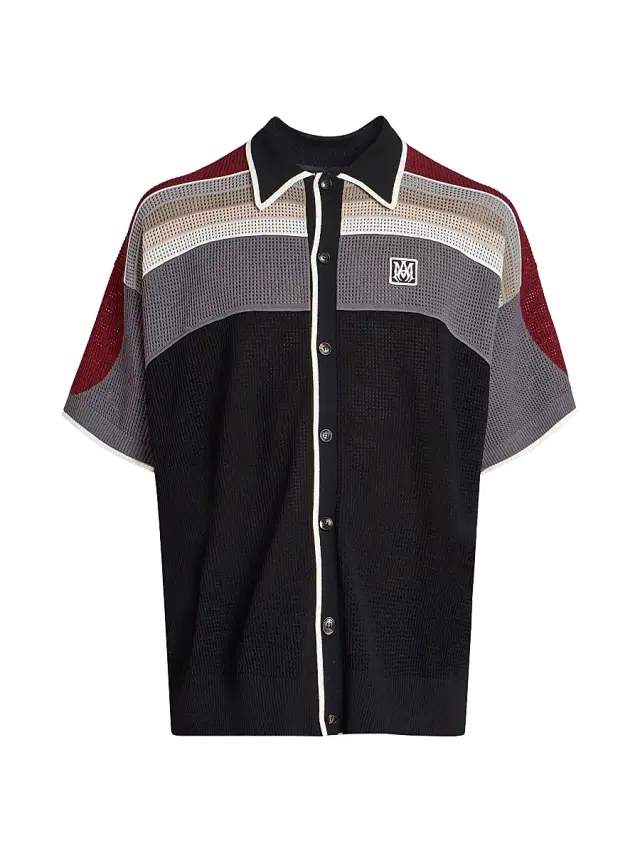 Men's MA Waffle-Knit Sport Shirt - Black Men's MA Waffle-Knit Sport Shirt - Black