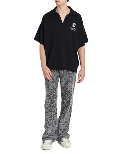 Amiri Men's MA Quad Bandana Baggy Jeans - Black | Thumbnail 2 Amiri Men's MA Quad Bandana Baggy Jeans - Black | Thumbnail 2