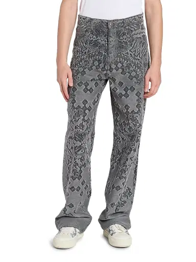 Amiri Men's MA Quad Bandana Baggy Jeans - Black | Thumbnail 3 Amiri Men's MA Quad Bandana Baggy Jeans - Black | Thumbnail 3