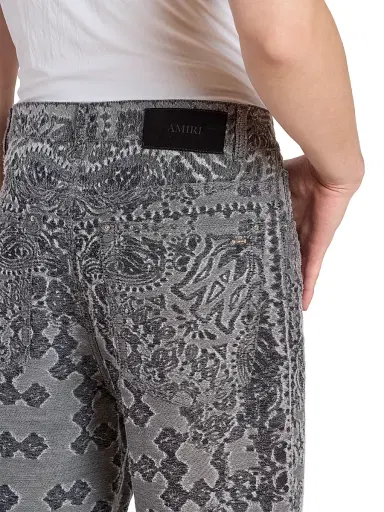 Amiri Men's MA Quad Bandana Baggy Jeans - Black | Thumbnail 6 Amiri Men's MA Quad Bandana Baggy Jeans - Black | Thumbnail 6