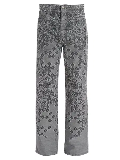 Amiri Men's MA Quad Bandana Baggy Jeans - Black | Thumbnail 1 Amiri Men's MA Quad Bandana Baggy Jeans - Black | Thumbnail 1