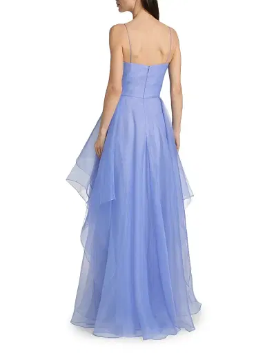 Theia Women's Adessia Strapless Tiered Gown - Deep Periwinkle | Thumbnail 5 Theia Women's Adessia Strapless Tiered Gown - Deep Periwinkle | Thumbnail 5