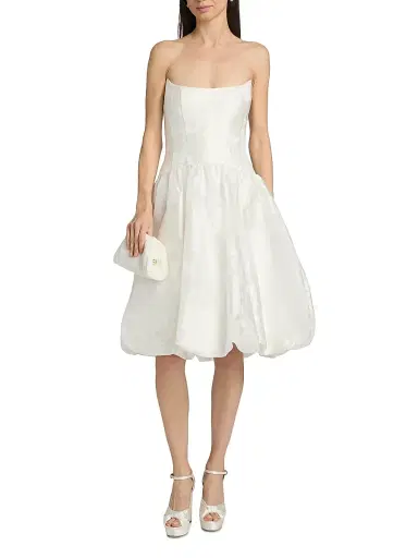 Amsale Women's Floral Satin Cocktail Minidress - | Thumbnail 2 Amsale Women's Floral Satin Cocktail Minidress - | Thumbnail 2