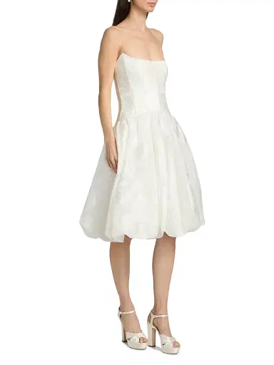 Amsale Women's Floral Satin Cocktail Minidress - | Thumbnail 4 Amsale Women's Floral Satin Cocktail Minidress - | Thumbnail 4