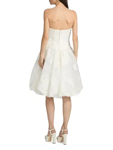 Amsale Women's Floral Satin Cocktail Minidress - | Thumbnail 5 Amsale Women's Floral Satin Cocktail Minidress - | Thumbnail 5