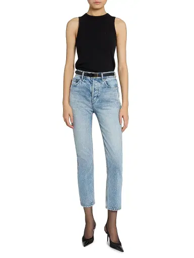 Saint Laurent Women's Minimal Belt in Smooth Leather - Black - Size 28 | Thumbnail 3 Saint Laurent Women's Minimal Belt in Smooth Leather - Black - Size 28 | Thumbnail 3