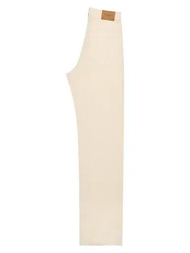 Saint Laurent Women's V-Waist Long Baggy Jeans - French Vanilla | Thumbnail 2 Saint Laurent Women's V-Waist Long Baggy Jeans - French Vanilla | Thumbnail 2