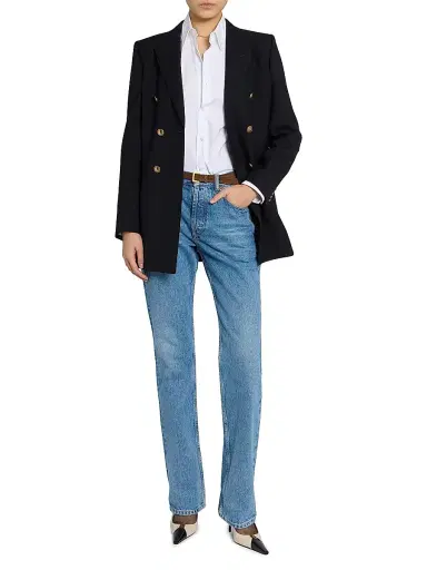 Saint Laurent Women's Cassandre Thin Belt in Suede - Brown Coffee | Thumbnail 4 Saint Laurent Women's Cassandre Thin Belt in Suede - Brown Coffee | Thumbnail 4