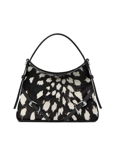 Givenchy Women's Nano Voyou Top Handle Bag in Pony Effect Leather - Black | Thumbnail 1 Givenchy Women's Nano Voyou Top Handle Bag in Pony Effect Leather - Black | Thumbnail 1
