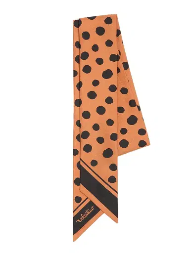 Valentino Women's Dalmatian Polka Dot Silk Bandeau Scarf | Thumbnail 1 Valentino Women's Dalmatian Polka Dot Silk Bandeau Scarf | Thumbnail 1