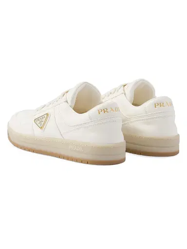 Prada Women's Downtown Nappa Leather Sneakers - Beige Khaki | Thumbnail 2 Prada Women's Downtown Nappa Leather Sneakers - Beige Khaki | Thumbnail 2