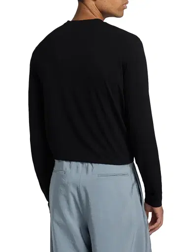 Giorgio Armani Men's Mr. Armani Long-Sleeve T-Shirt - Black | Thumbnail 5 Giorgio Armani Men's Mr. Armani Long-Sleeve T-Shirt - Black | Thumbnail 5