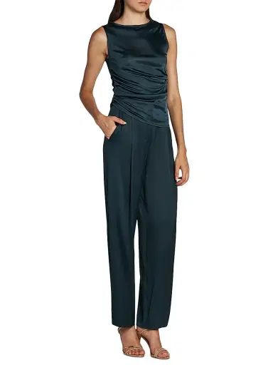 Giorgio Armani Women's Silk Straight-Leg Pants | Thumbnail 2 Giorgio Armani Women's Silk Straight-Leg Pants | Thumbnail 2