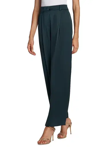 Giorgio Armani Women's Silk Straight-Leg Pants | Thumbnail 4 Giorgio Armani Women's Silk Straight-Leg Pants | Thumbnail 4
