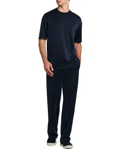 Giorgio Armani Men's Jersey Relaxed-Fit Sweatpants - Blue Navy | Thumbnail 2 Giorgio Armani Men's Jersey Relaxed-Fit Sweatpants - Blue Navy | Thumbnail 2
