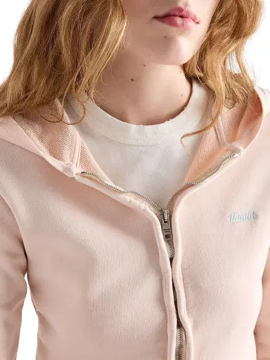 Prada Women's Cotton Fleece Hoodie Zipper Sweatshirt - Pink - Size XS | Thumbnail 5 Prada Women's Cotton Fleece Hoodie Zipper Sweatshirt - Pink - Size XS | Thumbnail 5