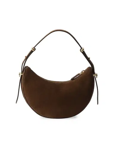 Prada Women's Arque Mini Suede Shoulder Bag - Brown | Thumbnail 3 Prada Women's Arque Mini Suede Shoulder Bag - Brown | Thumbnail 3